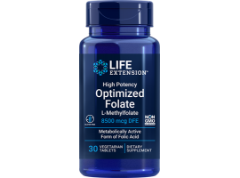 Life Extension High Potency Optimized Folate (L-Methylfolate) 8500mcg DFE, 30 vege tabs